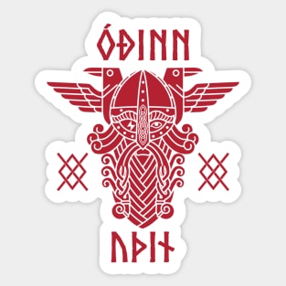 Odin Norse God Runes Pagan Viking Mythology Allfather Sticker